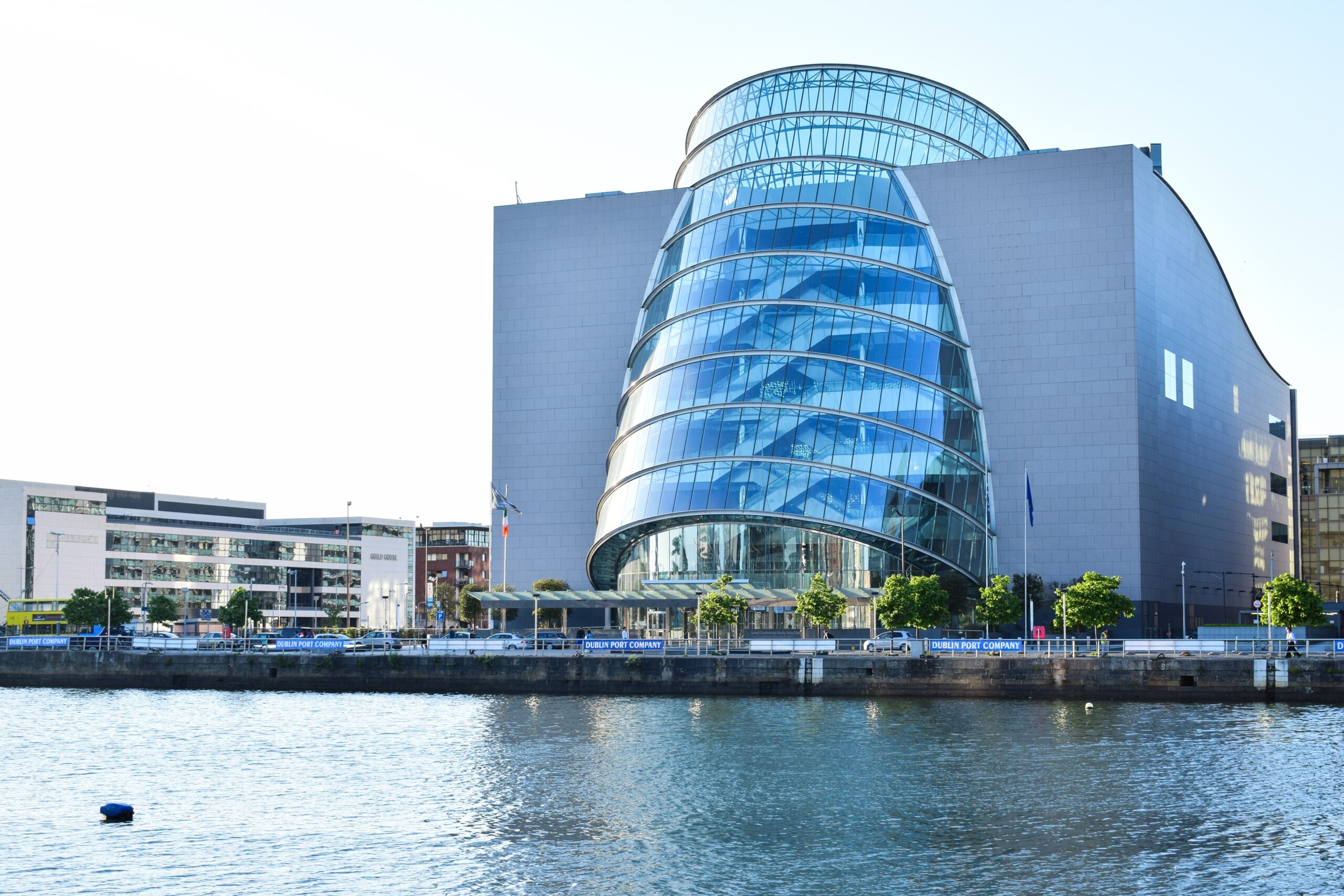 The Convention Centre Dublin next to the River Liffey